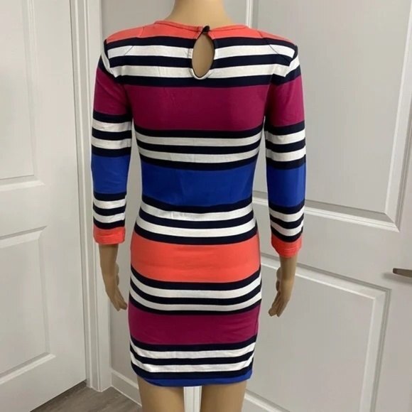 French Connection Women's Jag Stripe Mini Dress. Multicolor. Size 2. BodyCon. - Picture 4 of 12